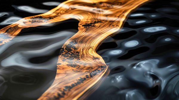 Table bois résine époxy noir: élégance moderne